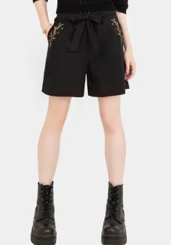 Abellona Embroidered Belted Short