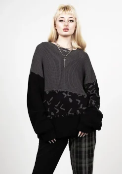 Abstract Longline Sweater