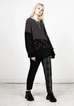 Abstract Longline Sweater