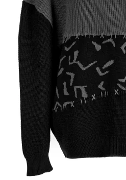 Abstract Longline Sweater
