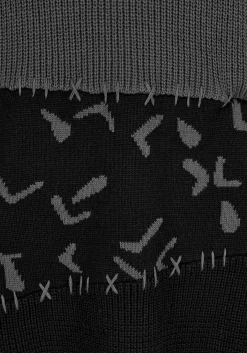 Abstract Longline Sweater