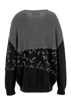 Abstract Longline Sweater