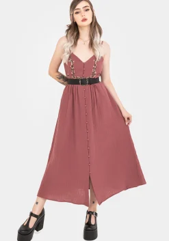 Abundance Cotton Floral Embroidered Bodice Cami Midaxi Dress
