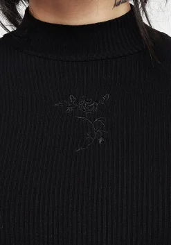 Adonia High Neck Ribbed Top