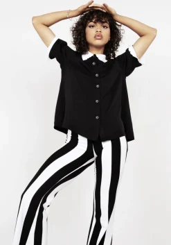 Afterlife Stripe Jersey Flares
