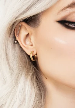 Alderwood Fern Hoop Earrings