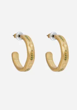 Alderwood Fern Hoop Earrings