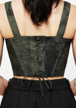 Alessandra Tie Dye Print Corset Top