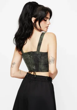 Alessandra Tie Dye Print Corset Top