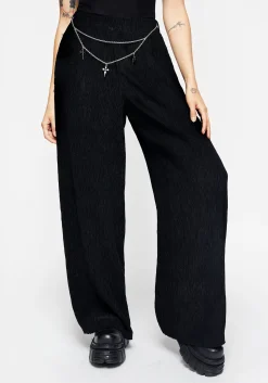 Algea Crinkle Wide Leg Trousers