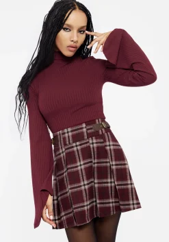 Amata Flared Sleeve Top - Red