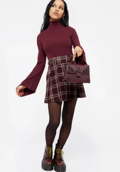 Amata Flared Sleeve Top - Red