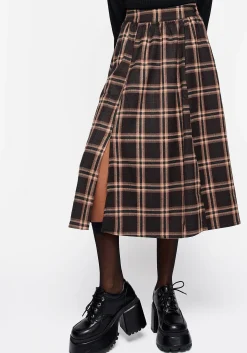 Ambrose Check Midi Skirt