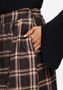 Ambrose Check Midi Skirt