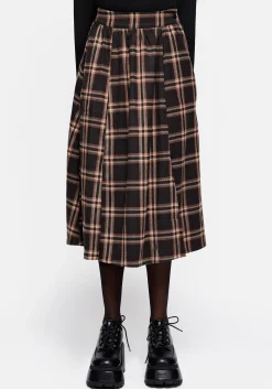Ambrose Check Midi Skirt