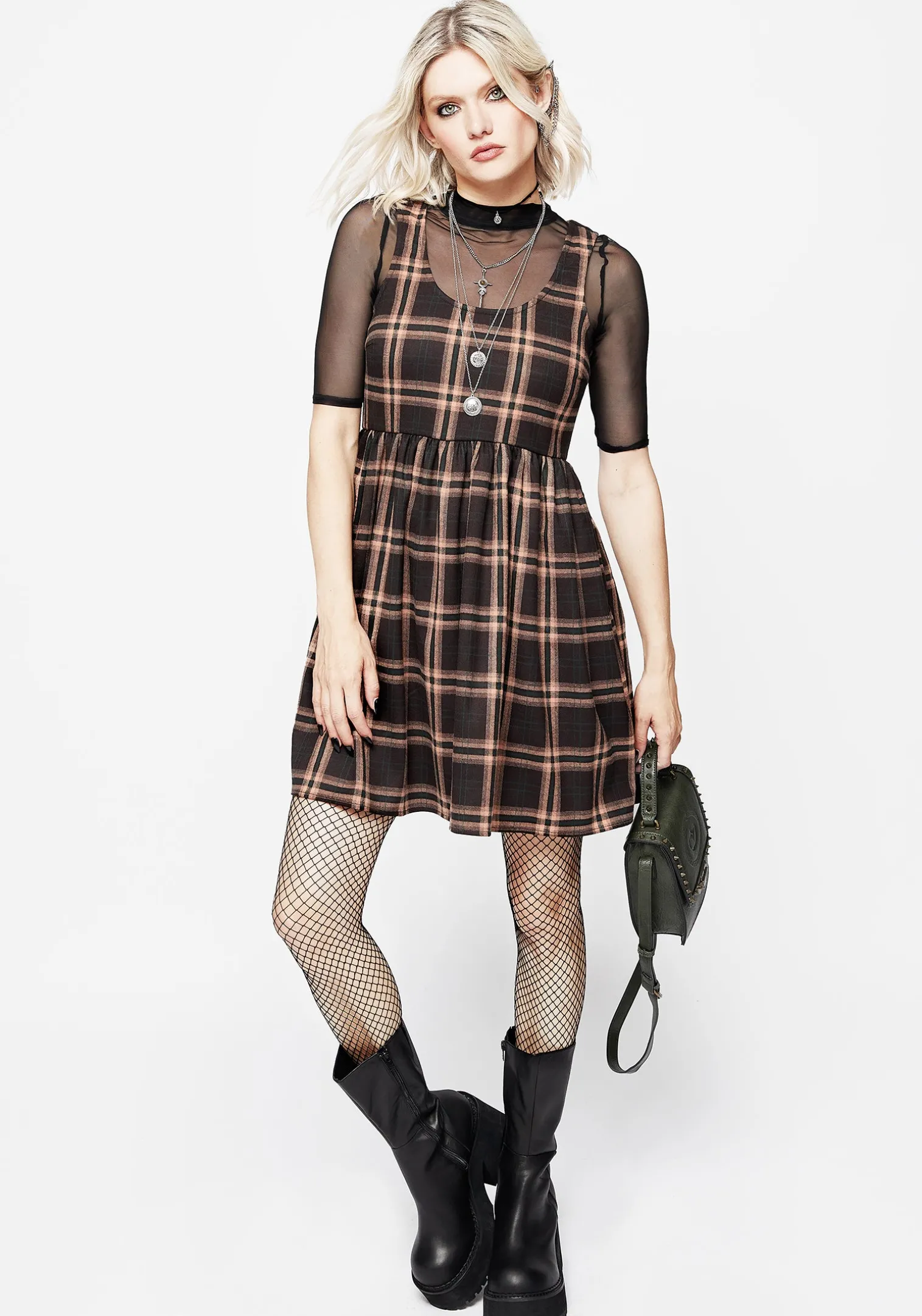 Ambrose Check Mini Dress