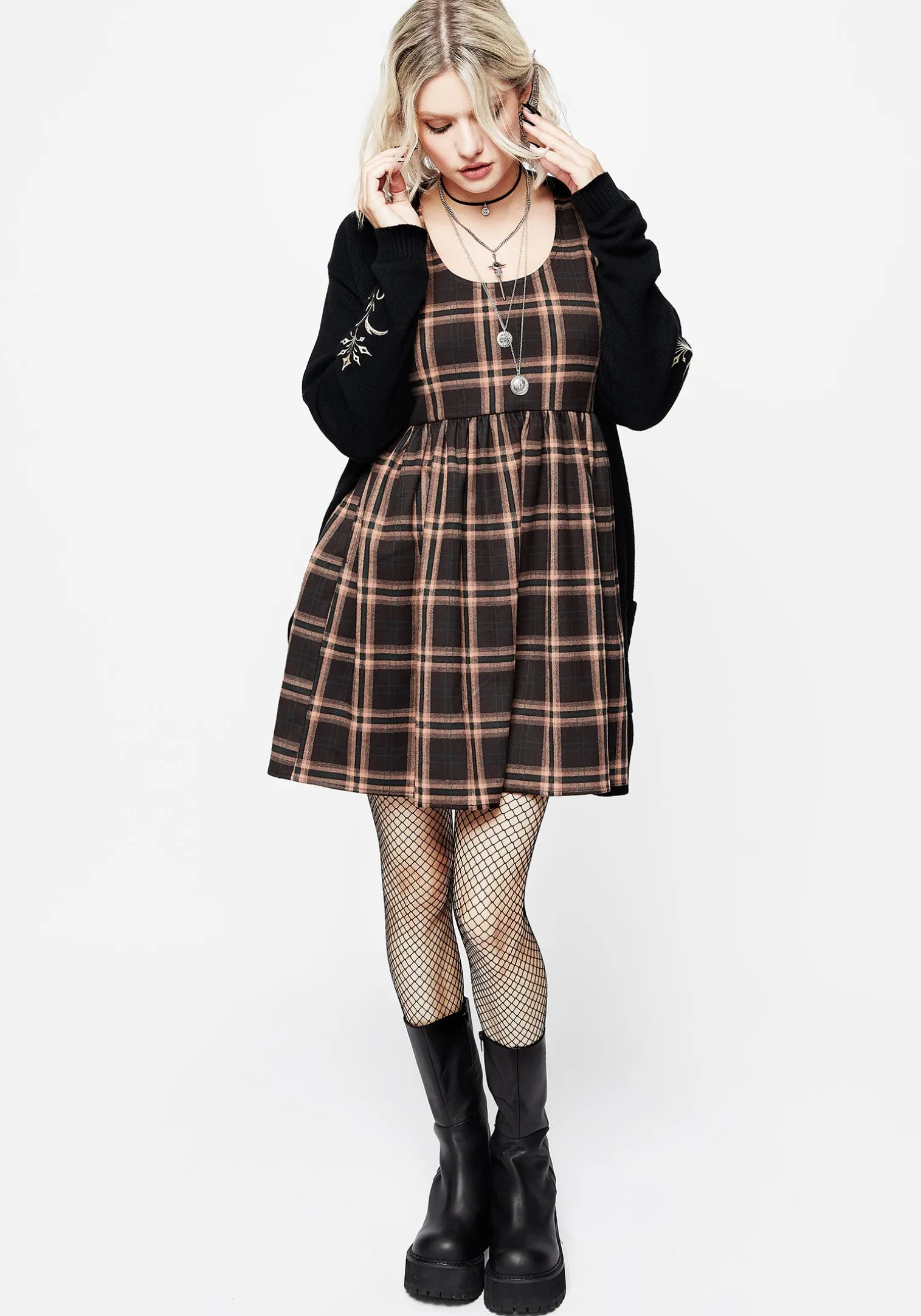 Ambrose Check Mini Dress