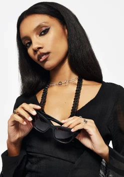 Anelace Chain Cat Eye Sunglasses