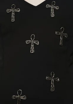 Ankh Beaded Chiffon Midaxi Cami Dress