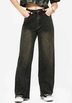 Anthea Wide Leg Washed Denim Jeans
