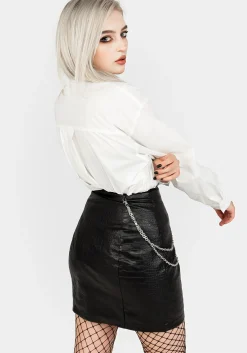 Antrum Zip Front Mini Skirt
