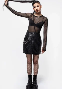 Antrum Zip Front Mini Skirt