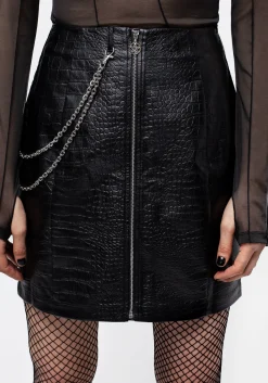 Antrum Zip Front Mini Skirt