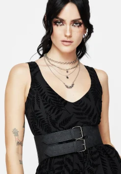 Apricity Paisley Debossed Waist Belt