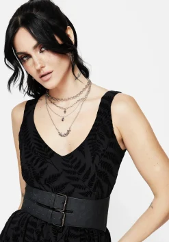 Apricity Paisley Debossed Waist Belt