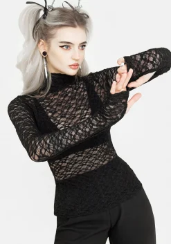 Arabella Lace High Neck Top