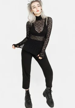 Arabella Lace High Neck Top