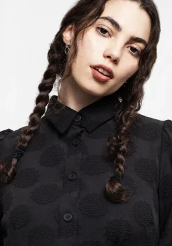 Arachnida Jacquard Mini Shirt Dress