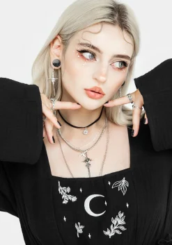 Aradia Embroidered Mini Dress