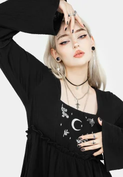 Aradia Embroidered Mini Dress