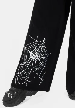 Araneae Embroidered Wide Leg Knit Sweatpants