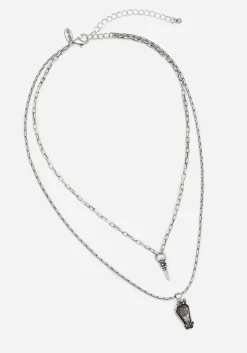 Arbor Coffin Pendant Necklace