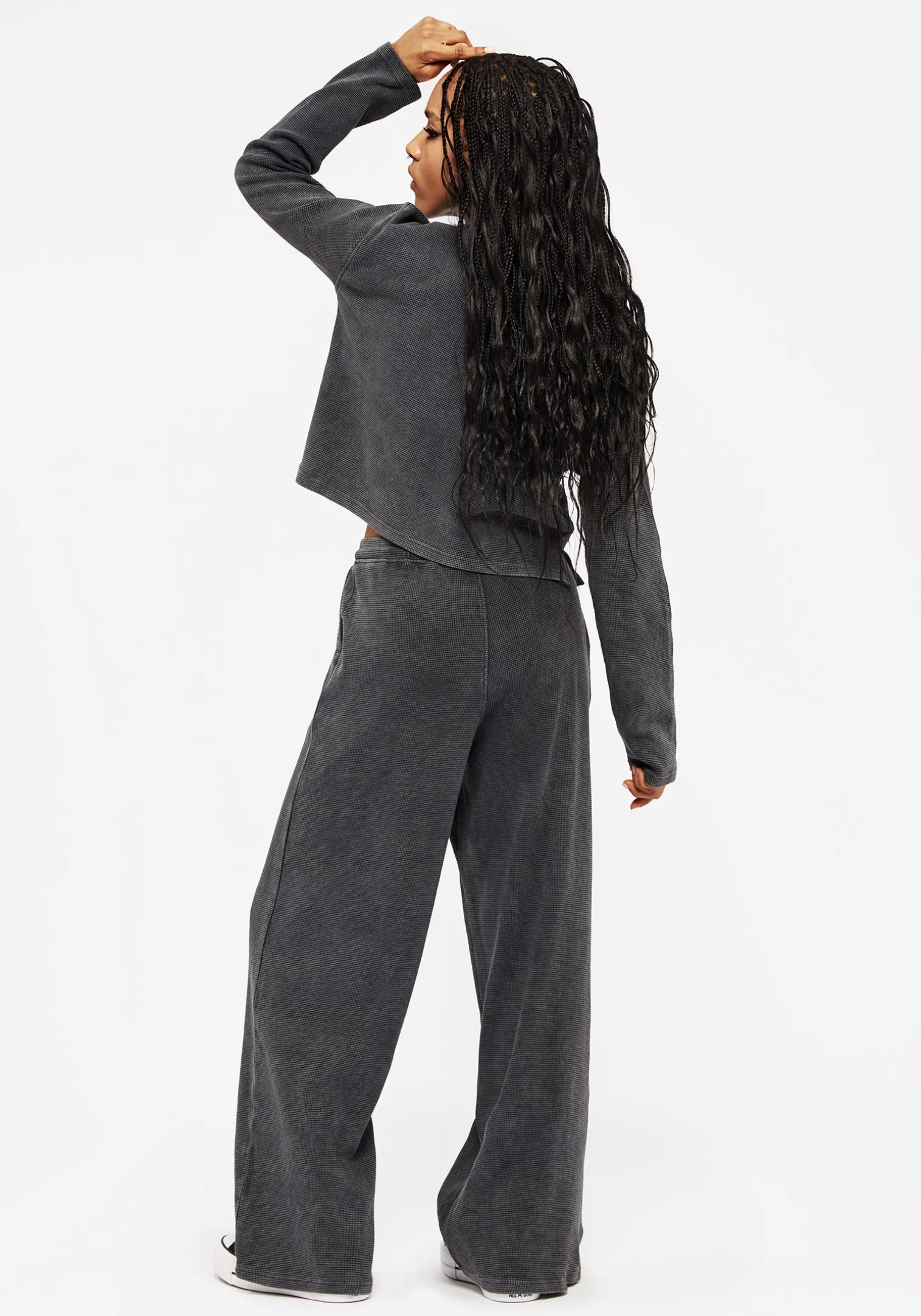 Ariel Cotton Blend Embroidered Wide Leg Sweatpants
