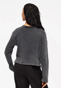 Ariel Cotton Blend Embroidered Long Sleeve Top