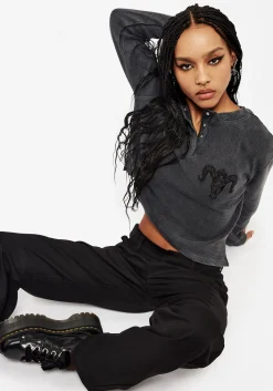 Ariel Cotton Blend Embroidered Long Sleeve Top