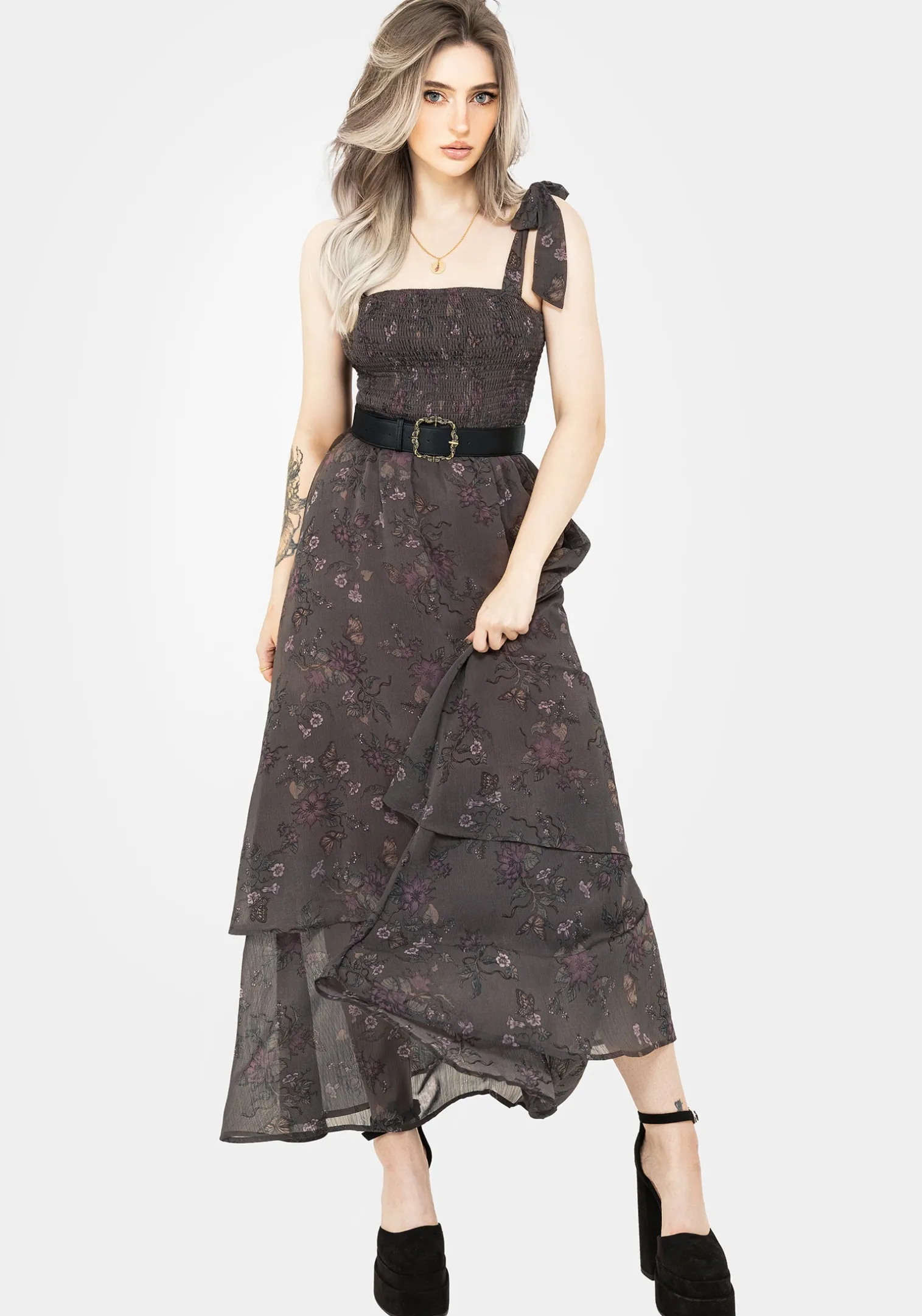 Arnora Cami Tiered Shirred Bodice Maxi Dress