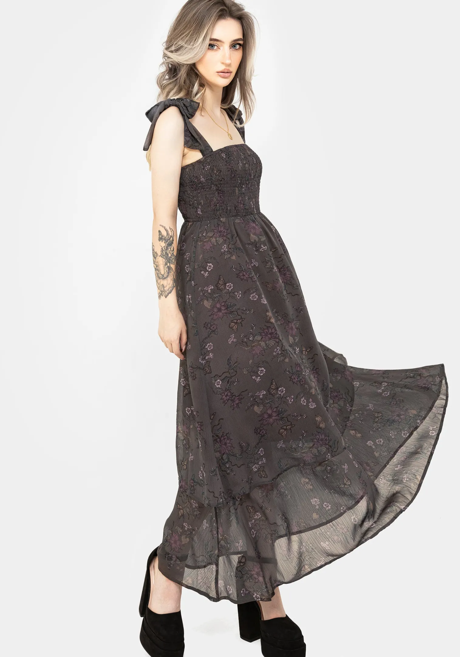 Arnora Cami Tiered Shirred Bodice Maxi Dress