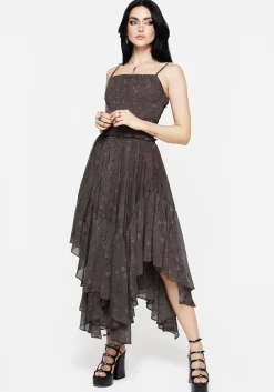 Arnora Chiffon Handkerchief Hem Midaxi Skirt