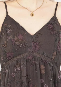 Arnora Chiffon Lace Insert Cami Midaxi Dress