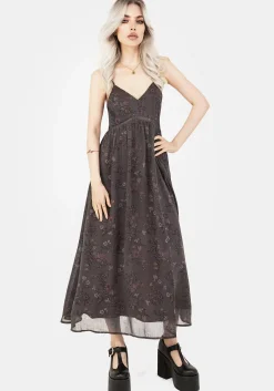 Arnora Chiffon Lace Insert Cami Midaxi Dress