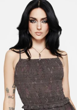Arnora Chiffon Shirred Bodice Cami Top