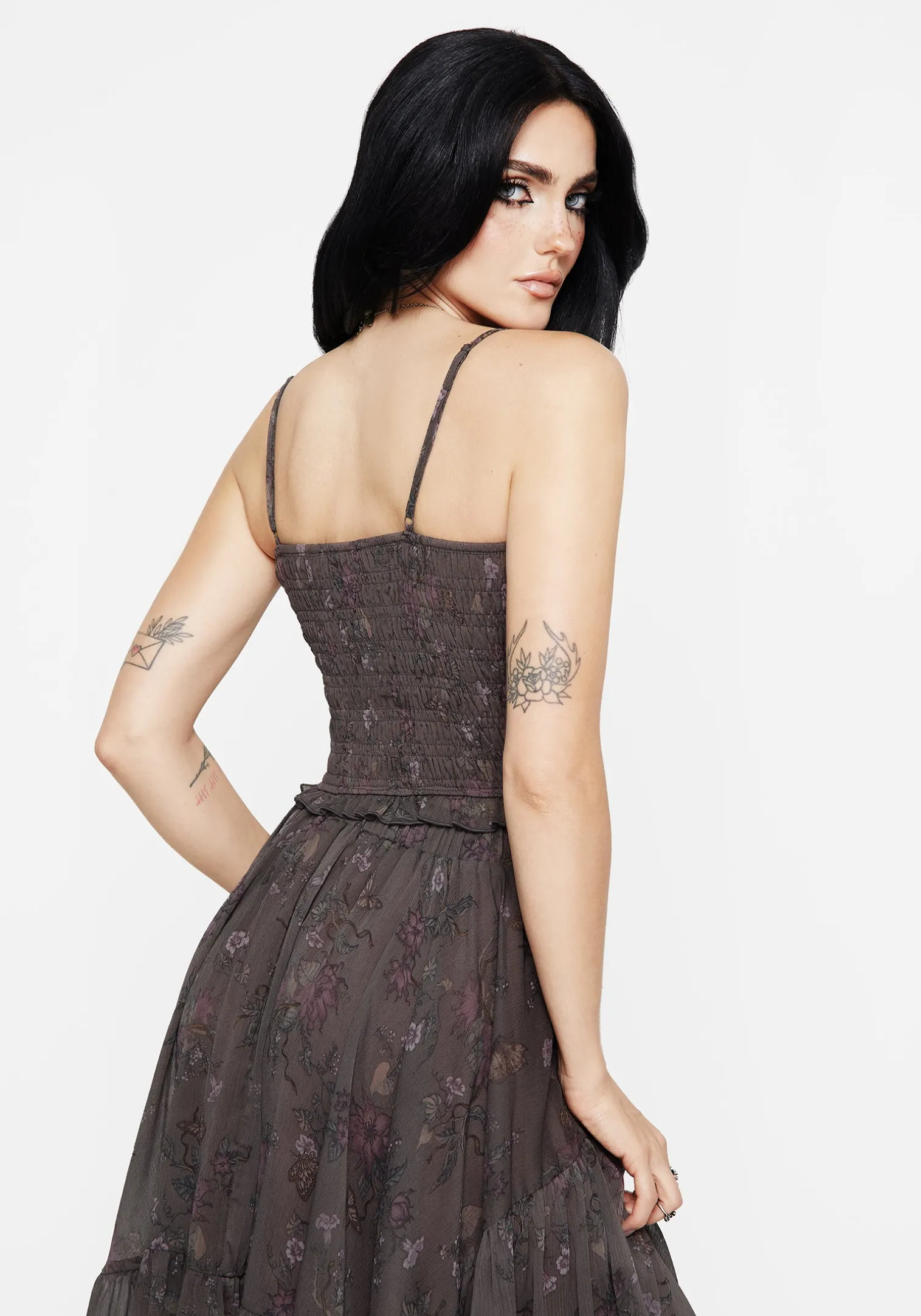 Arnora Chiffon Shirred Bodice Cami Top