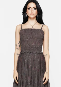 Arnora Chiffon Shirred Bodice Cami Top