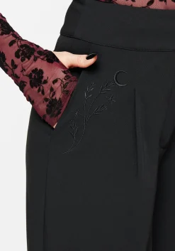 Asteria Tie Waist Embroidered Trousers