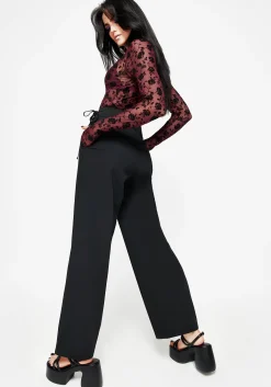 Asteria Tie Waist Embroidered Trousers