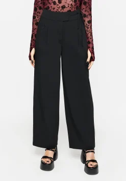 Asteria Tie Waist Embroidered Trousers